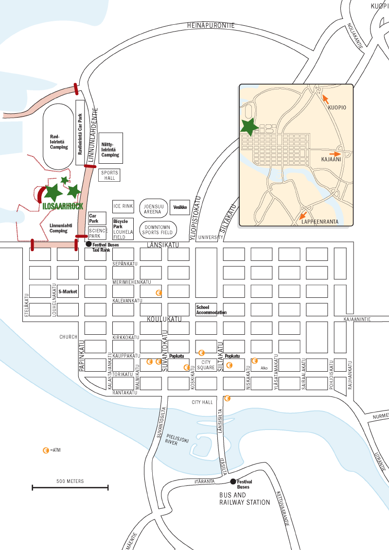 Map of Joensuu