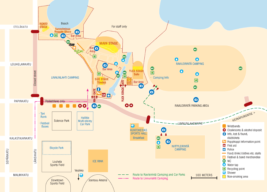 Map of the festival site