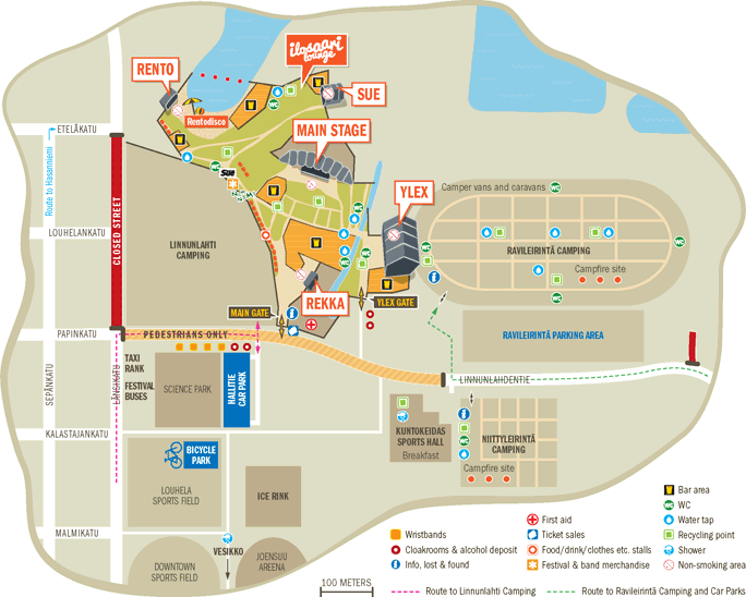 Map of the festival site