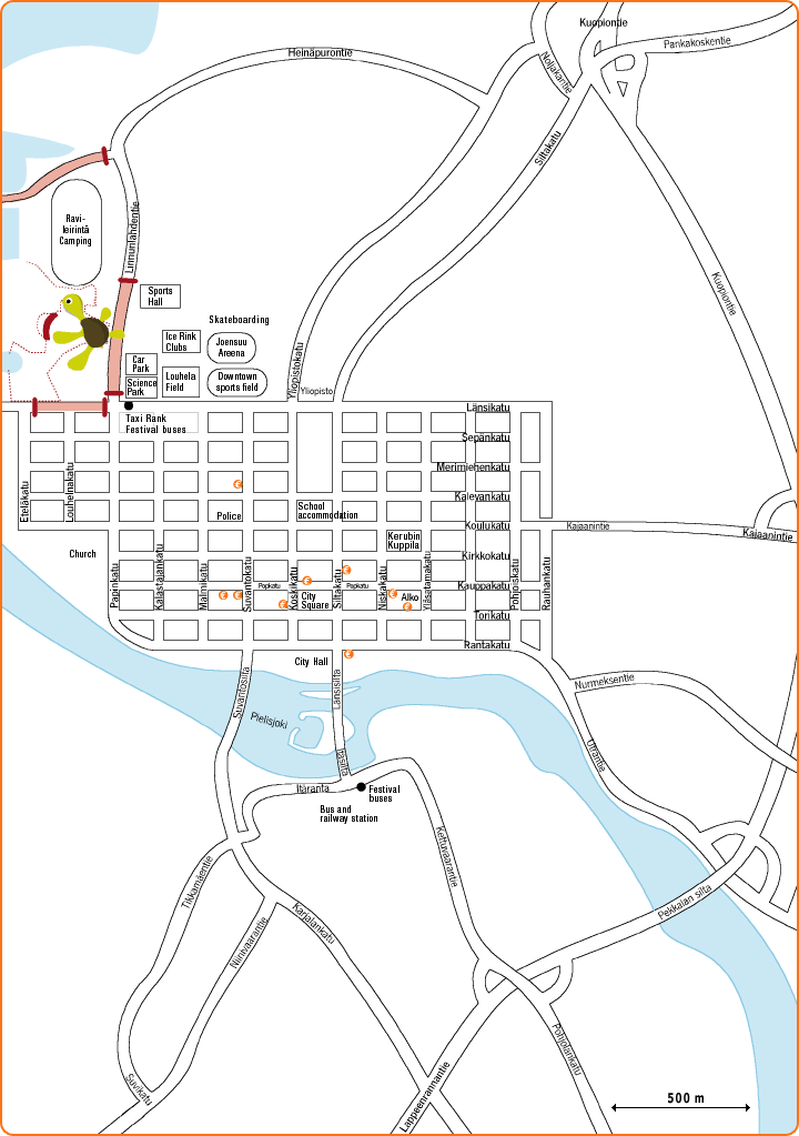 Map of Joensuu