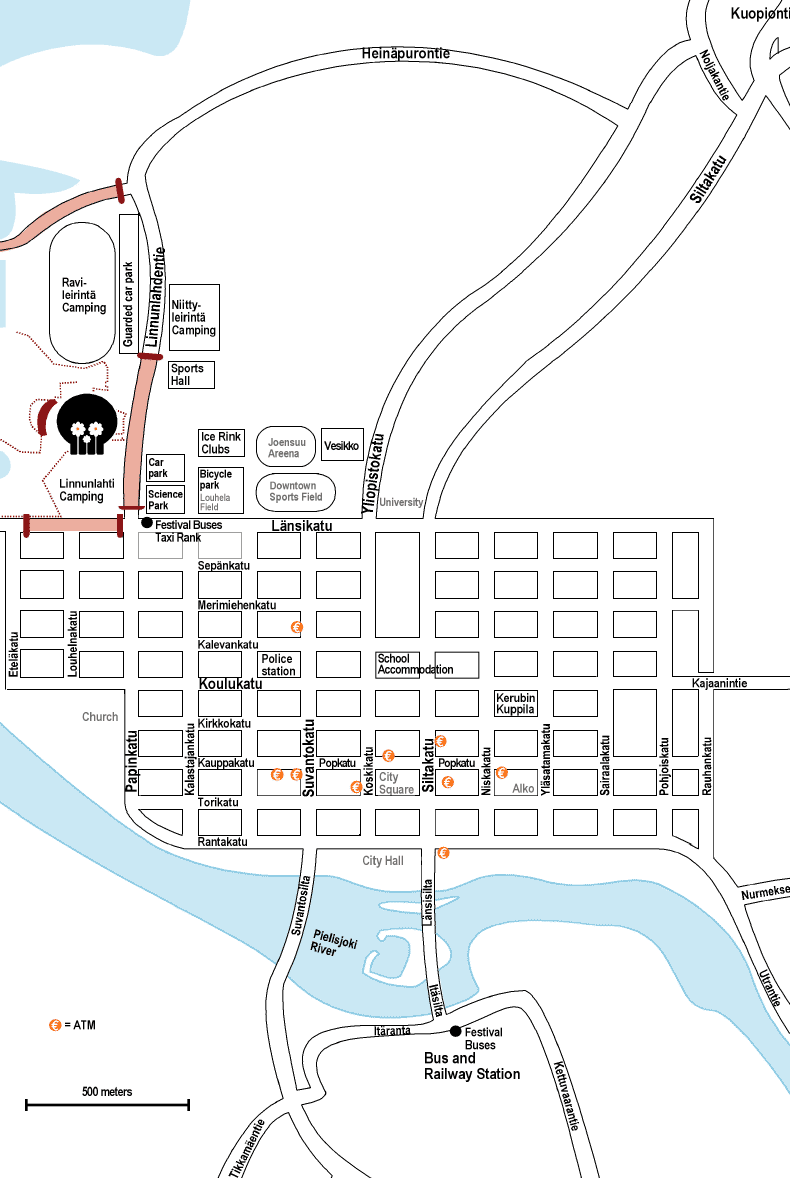 Map of Joensuu