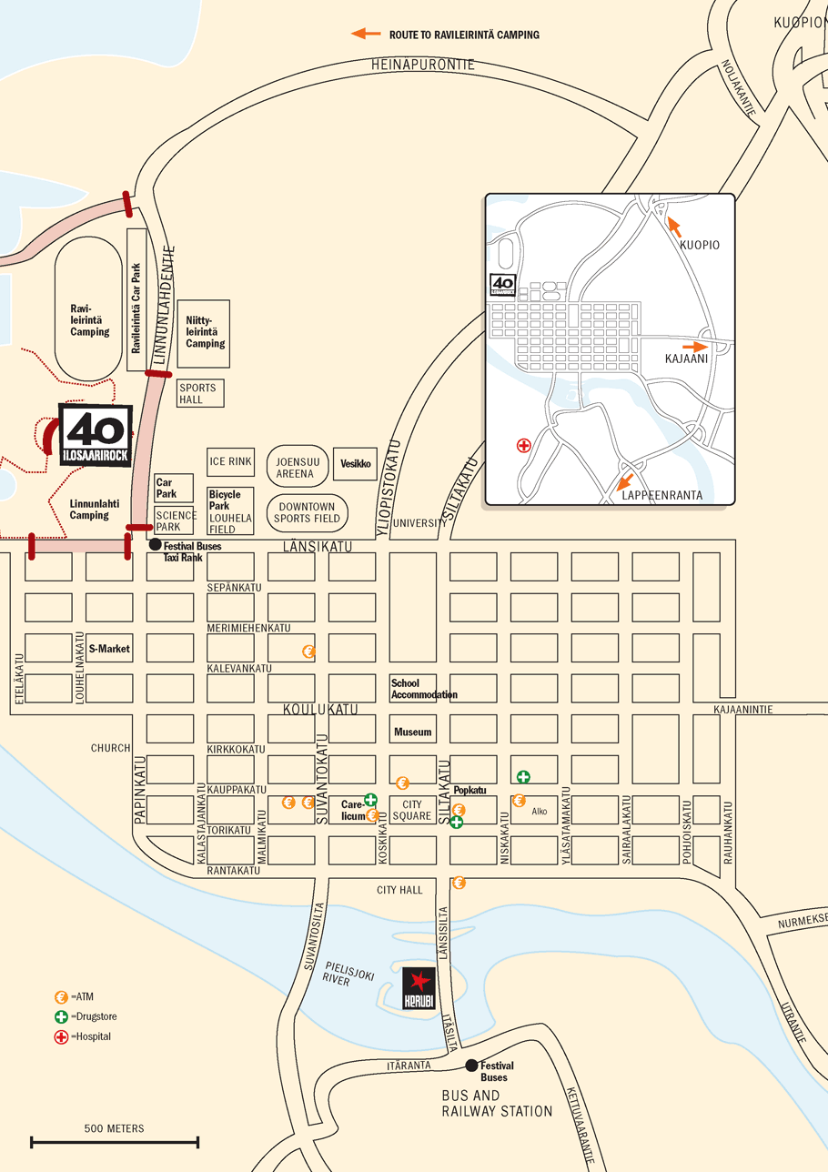 Map of Joensuu