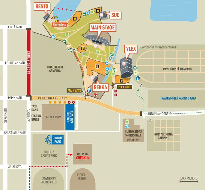 Location of the check in point