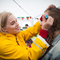 Ehostusta leirinnässä. Kuva: Veera Nivalainen