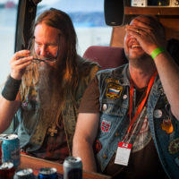 Kotiteollisuuden Jouni Hynynen ja Janne Hongisto haastattelussa. Kuva: Tuomas Vitikainen