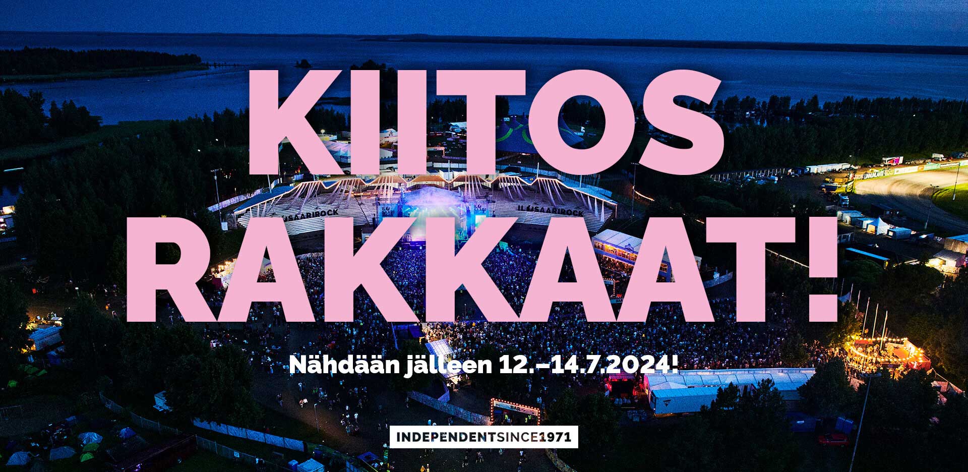 Ilosaarirock kiittää